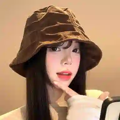 艾佳微 日系复古纯色文艺时尚防风保暖护耳 涤纶 渔夫帽 男女同款情侣款