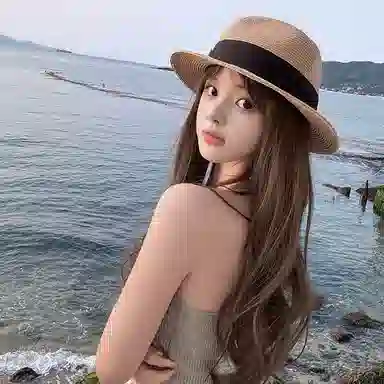 艾佳微 登山游玩防紫外线遮阳海边沙滩度假 草编 渔夫帽 男女同款情侣款