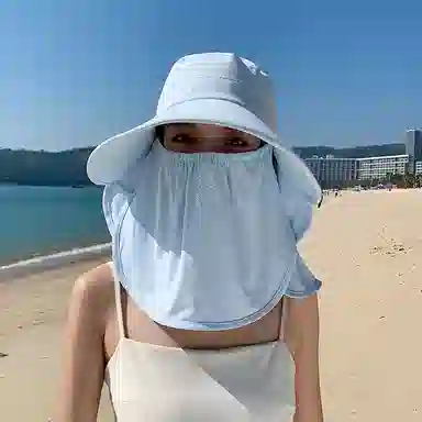 艾佳微 遮阳骑车太阳户外防紫外线 聚酯纤维 防晒帽 男女同款情侣款