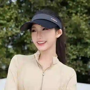 艾佳微 加长檐空户外外运动跑步骑车夏季出游遮阳 聚酯纤维 防晒帽 男女同款情侣款