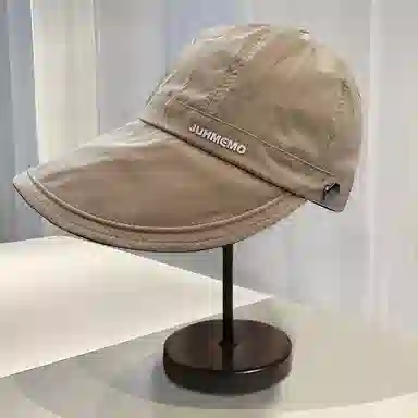 艾佳微 宽檐防晒太阳帽出游逛街马术帽可挂口罩 涤纶 鸭舌帽 男女同款情侣款