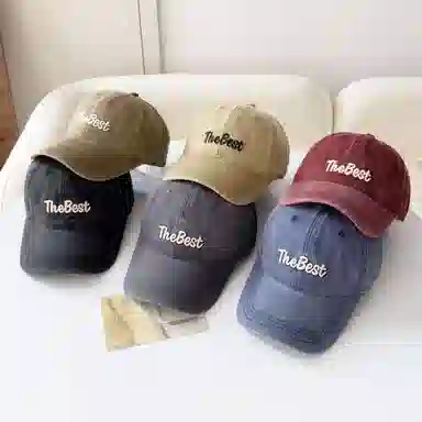 艾佳微 刺绣字母帽子软顶防晒棒球帽韩版百搭户外遮阳显脸小 棉 鸭舌帽 男女同款情侣款