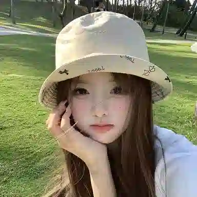 艾佳微 甜酷双面戴防晒帽夏季户外遮阳帽休闲百搭显脸小素颜蝴蝶结 棉 渔夫帽 女款