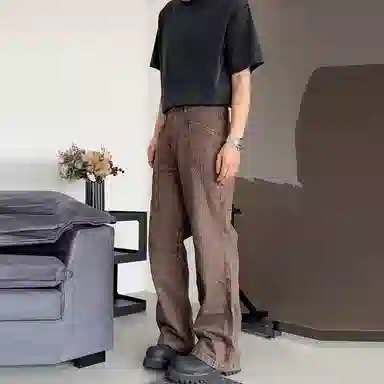 Struggle Vintage95 Wide Leg Jeans Khaki