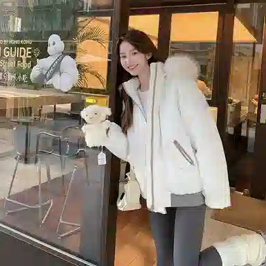 红蜻蜓 简约保暖休闲时尚长袖棉服 女款