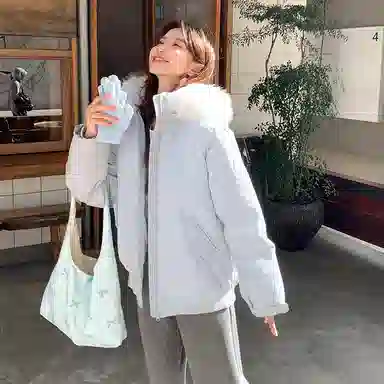 红蜻蜓 简约保暖休闲时尚长袖棉服 女款