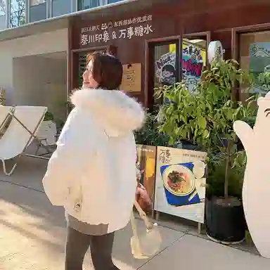 红蜻蜓 简约保暖休闲时尚长袖棉服 女款