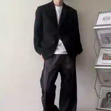 HELIPORT Classic Single-Breasted Blazer Black