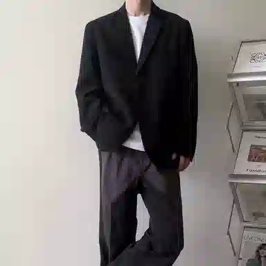 HELIPORT Classic Single-Breasted Blazer Black