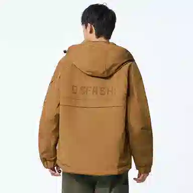 协协乐 山西户外软壳工装三防面料秋冬季加厚保暖机能风外套拼接氛围感登山服拉链开衫小众设计款夹克 男款