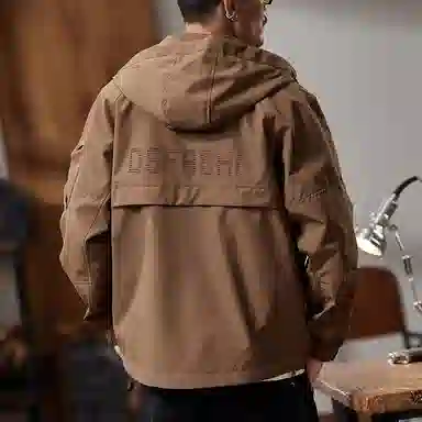 协协乐 山西户外软壳工装三防面料秋冬季加厚保暖机能风外套拼接氛围感登山服拉链开衫小众设计款夹克 男款