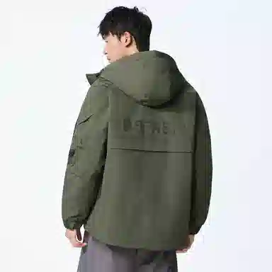 协协乐 山西户外软壳工装三防面料秋冬季加厚保暖机能风外套拼接氛围感登山服拉链开衫小众设计款夹克 男款