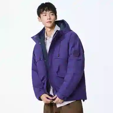 协协乐 户外登山情侣款三防面料拉链开衫连帽外套休闲百搭青少年痞帅工装拼接氛围感小众设计款夹克 男款