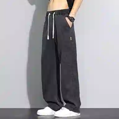 协协乐 宽松阔腿休闲时尚牛仔裤 男款