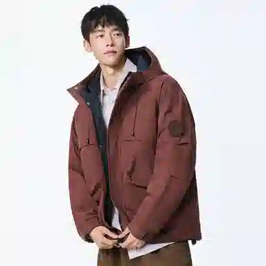协协乐 户外登山情侣款三防面料拉链开衫连帽外套休闲百搭青少年痞帅工装拼接氛围感小众设计款夹克 男款