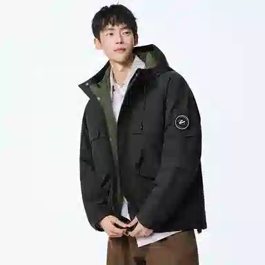 协协乐 户外登山情侣款三防面料拉链开衫连帽外套休闲百搭青少年痞帅工装拼接氛围感小众设计款夹克 男款