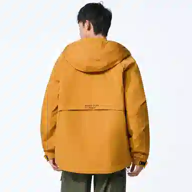 协协乐 户外登山情侣款三防面料拉链开衫连帽外套休闲百搭青少年痞帅工装拼接氛围感小众设计款夹克 男款