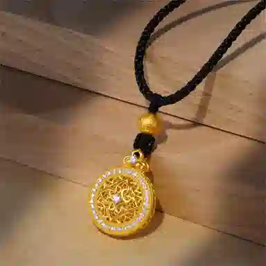 周大福 国韵传承系列寓意富贵满堂 足金 一口价 黄金项链 女款 赠专属礼盒