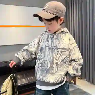 浪莎卫衣 舒适亲肤百搭休闲 灰色 儿童款