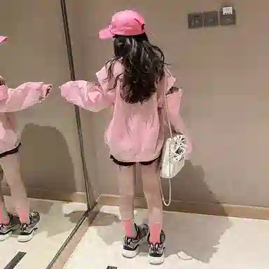 浪莎卫衣 圆领舒适亲肤百搭 紫粉色 儿童款