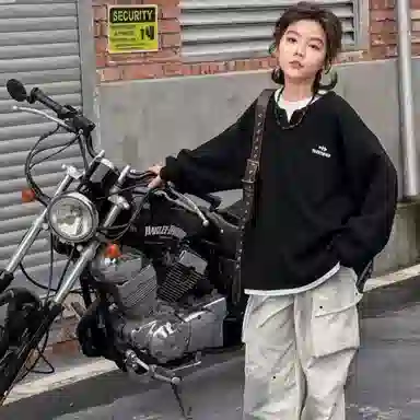 浪莎卫衣 休闲亲肤舒适百搭 黑色 儿童款
