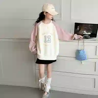 浪莎卫衣 舒适百搭字母拼色 儿童款