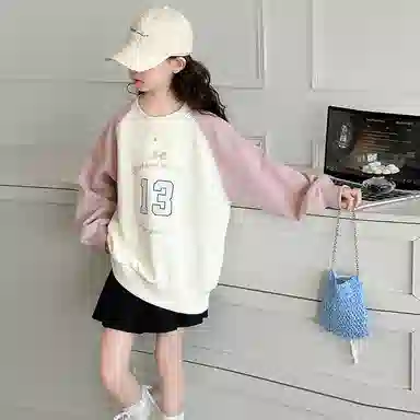 浪莎卫衣 舒适百搭字母拼色 儿童款
