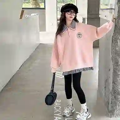 浪莎卫衣 清爽童趣系列 舒适休闲纯色百搭洋气 儿童款