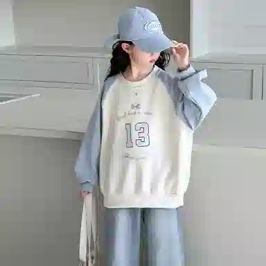 浪莎卫衣 舒适百搭字母拼色 儿童款
