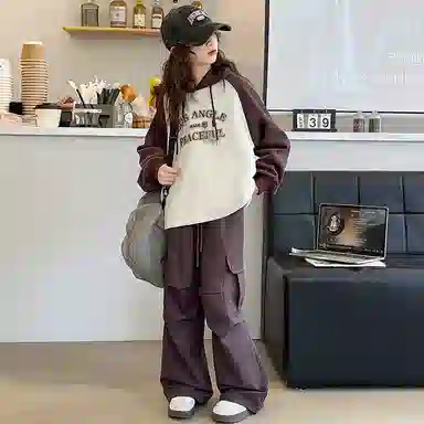 浪莎卫衣 洋气舒适百搭字母拼色 儿童款