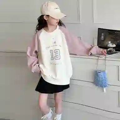 浪莎卫衣 舒适百搭字母拼色 儿童款
