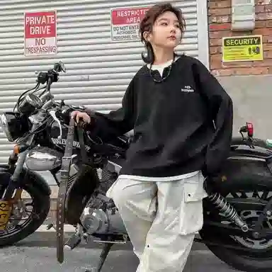 浪莎卫衣 休闲亲肤舒适百搭 黑色 儿童款