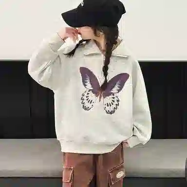 浪莎卫衣 舒适亲肤百搭 白色 儿童款