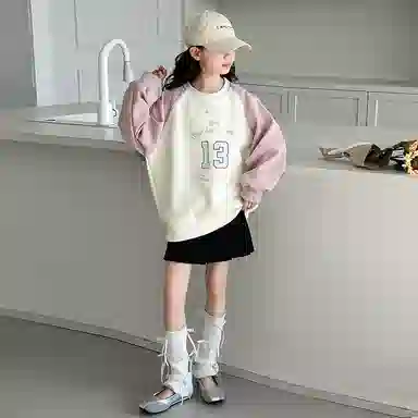 浪莎卫衣 舒适百搭字母拼色 儿童款