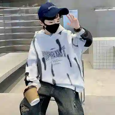 浪莎卫衣 连帽亲肤舒适百搭 白色 儿童款