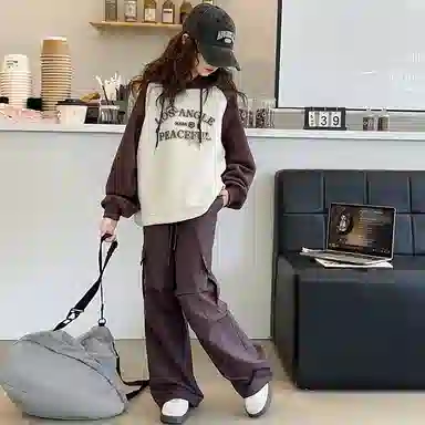 浪莎卫衣 洋气舒适百搭字母拼色 儿童款