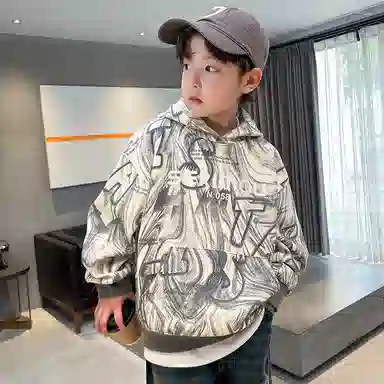 浪莎卫衣 舒适亲肤百搭休闲 灰色 儿童款