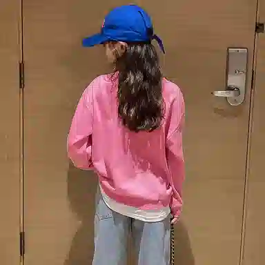 浪莎卫衣 圆领舒适亲肤百搭 粉色 儿童款