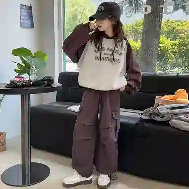 浪莎卫衣 洋气舒适百搭字母拼色 儿童款
