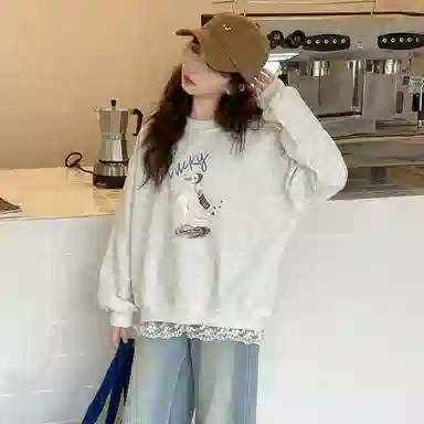浪莎卫衣 圆领亲肤舒适百搭 灰色 儿童款