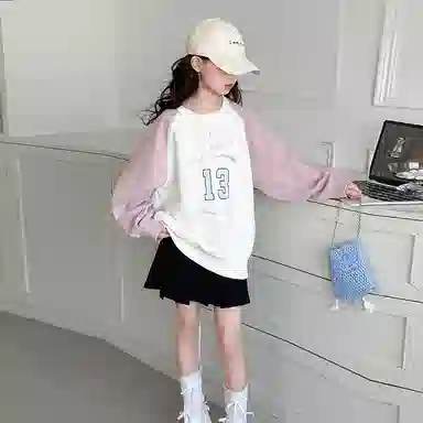 浪莎卫衣 舒适百搭字母拼色 儿童款
