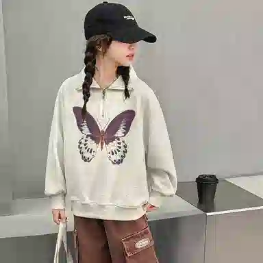 浪莎卫衣 舒适亲肤百搭 白色 儿童款