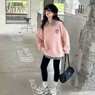 浪莎卫衣 清爽童趣系列 舒适休闲纯色百搭洋气 儿童款