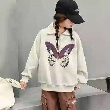 浪莎卫衣 舒适亲肤百搭 白色 儿童款