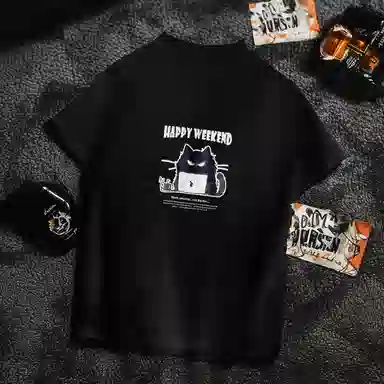 Nike Sportswear Embroidered Cat Tee Black