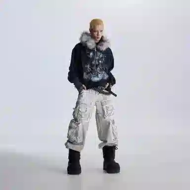 STRANGER LAB Y2K Half-Zip Hoodie