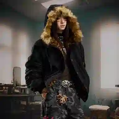 STRANGER LAB Leopard Parka