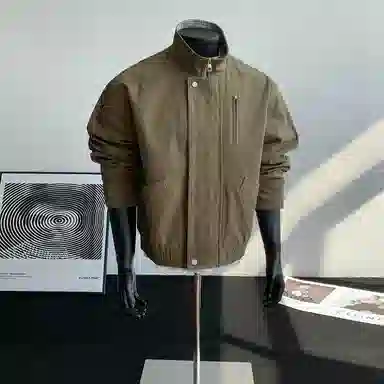 【水洗猫眼外套裤子一套】布客行 美式格子翻领美拉德复古高街上衣夹克直筒做旧微喇基础款抽绳松紧腰牛仔裤休闲运动套装 男女同款