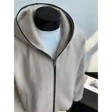 【粗纺仿羊绒外套裤子一套】布客行 连帽高街绒感保暖美式复古上衣夹克直筒水洗做旧微喇基础款松紧腰抽绳牛仔裤休闲运动套装 男女同款