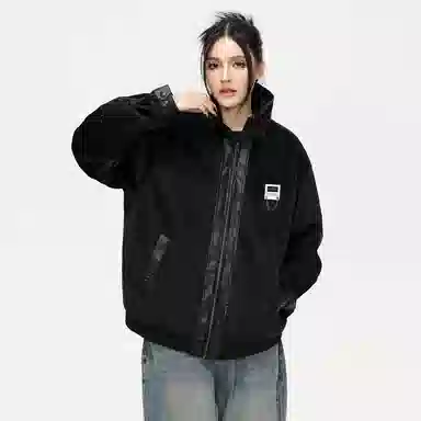【派克服双面穿】布客行 狼纹绒感座山雕蟒纹拼皮仿水貂兔绒哈灵顿轻奢老钱高级硬挺重工美式复古高街机能美拉德防寒保暖棉服 男女同款